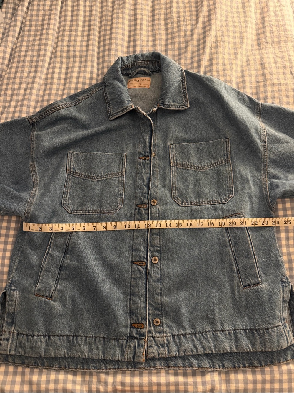 Free People Light Blue Denim Jean Jacket - Picture 4 of 6
